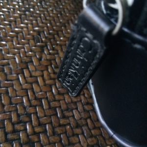 Black Leather Calvin Klein Travel Cosmetic Bag